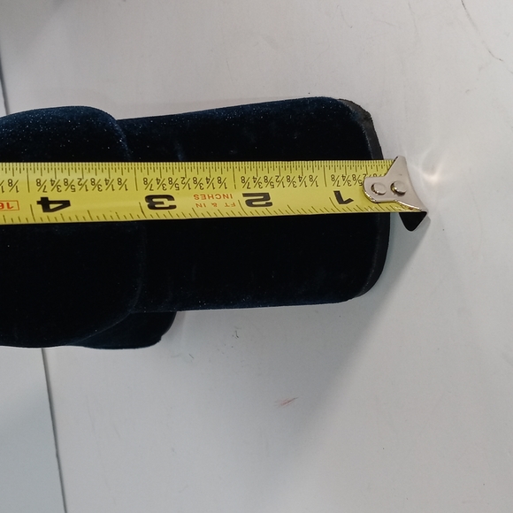 Zara Velvet Chunky Heel Ankle Boots - Picture 12 of 16